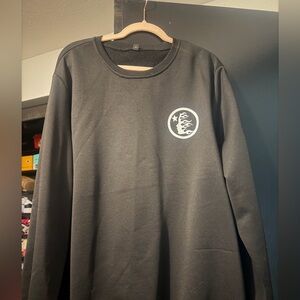 Black Graphic Crew Neck Sweatshirt